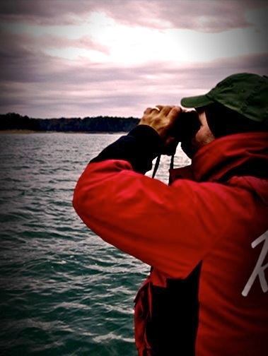 Guide boat on Lake Lanier